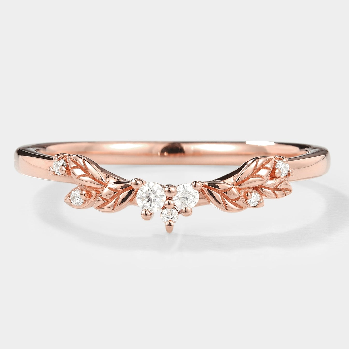 Leaf Pattern Wedding Band