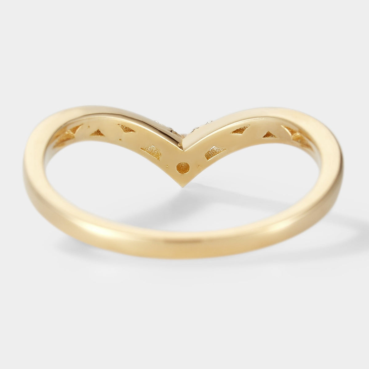 Wheat Inspired Design Chevron Stackable Wedding Band
