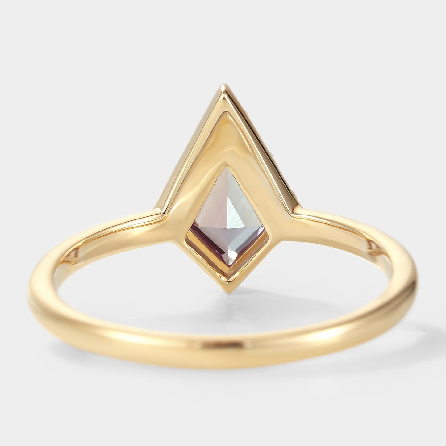 Unique Kite Shape Alexandrite Engagement Ring