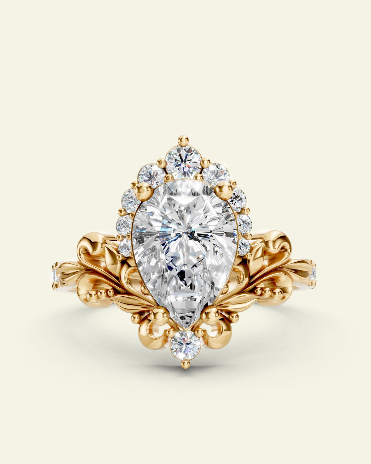 Sophie | engagement ring setting for pear cut gemstone 10x7 mm