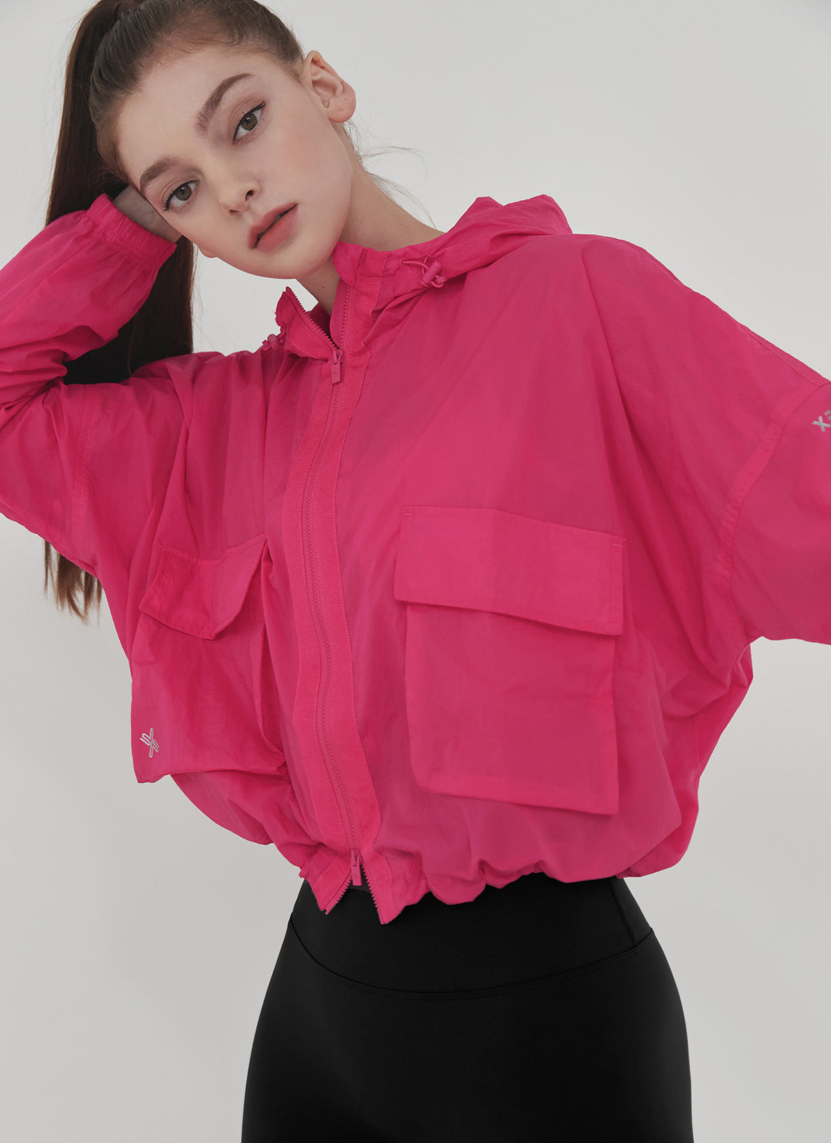 Crop Hood 2-Way Windbreaker