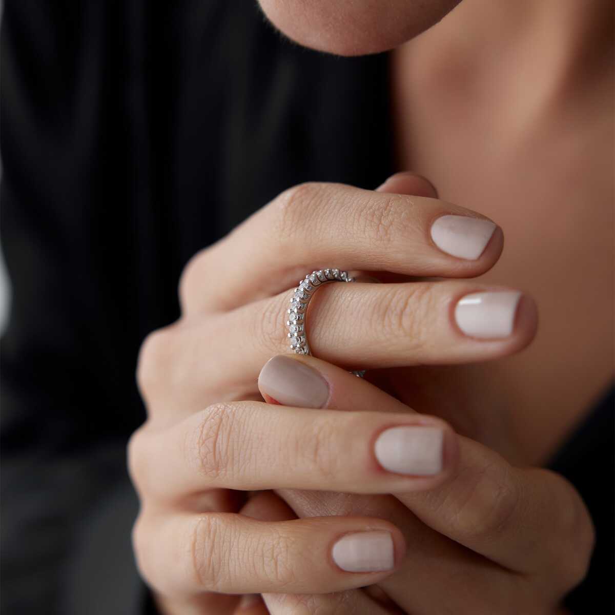 14K Gold Eternity Band Ring