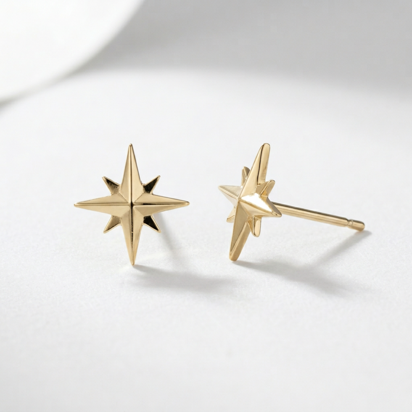 The North Star Studs | 14K Yellow Gold