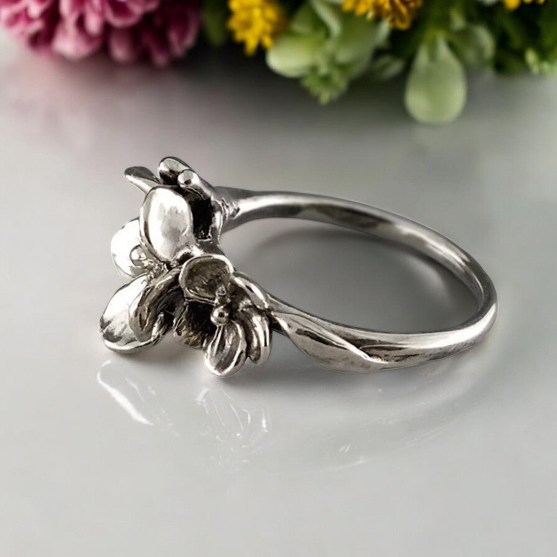 Sterling Silver Flower Ring