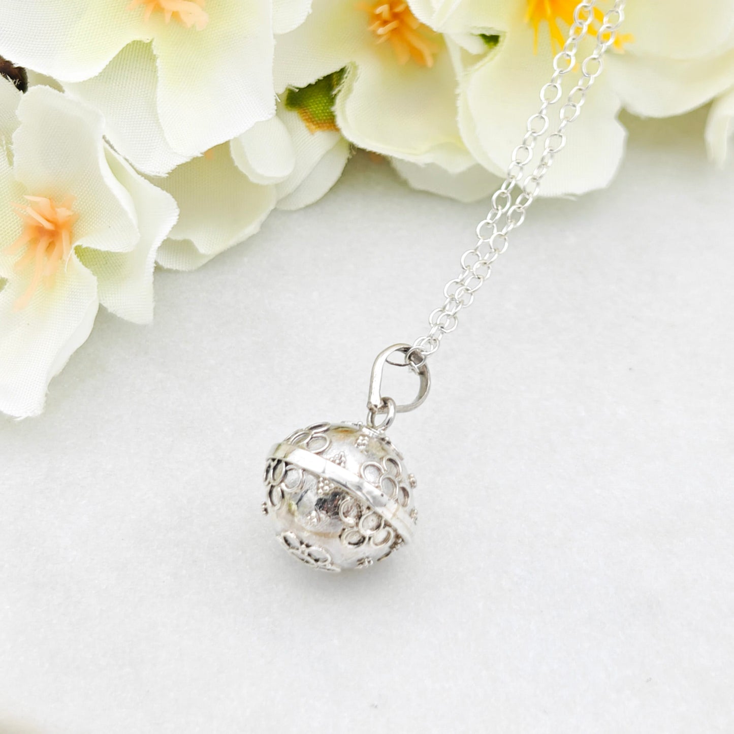 Sterling Silver Harmony Ball Pendant for Pregnancy | Angel Caller Necklace | Spiritual Gift