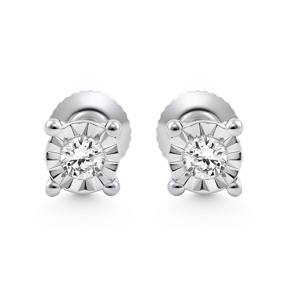 Screw Back Diamond Studs Lab Grown