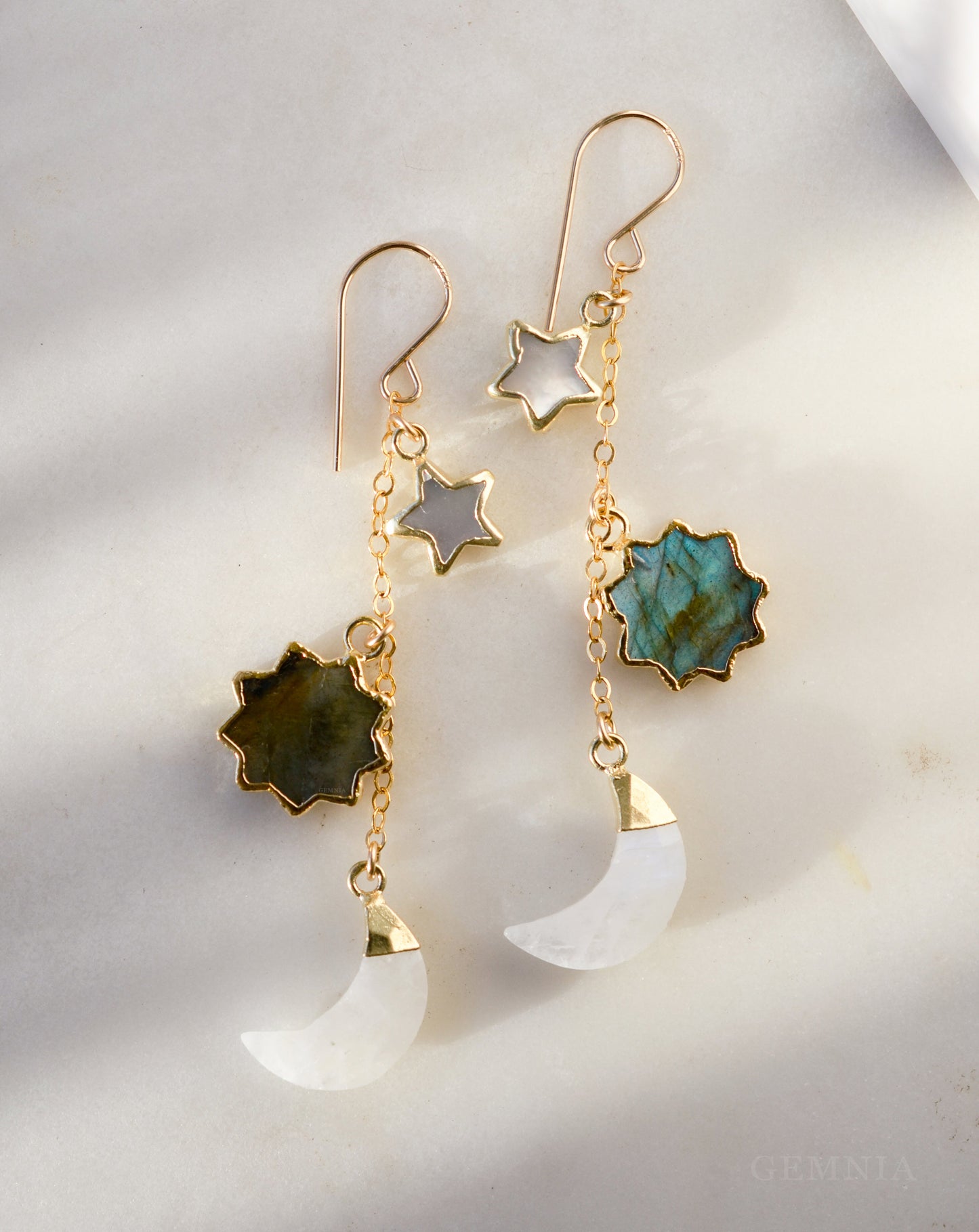 Sun Moon & Star Earrings