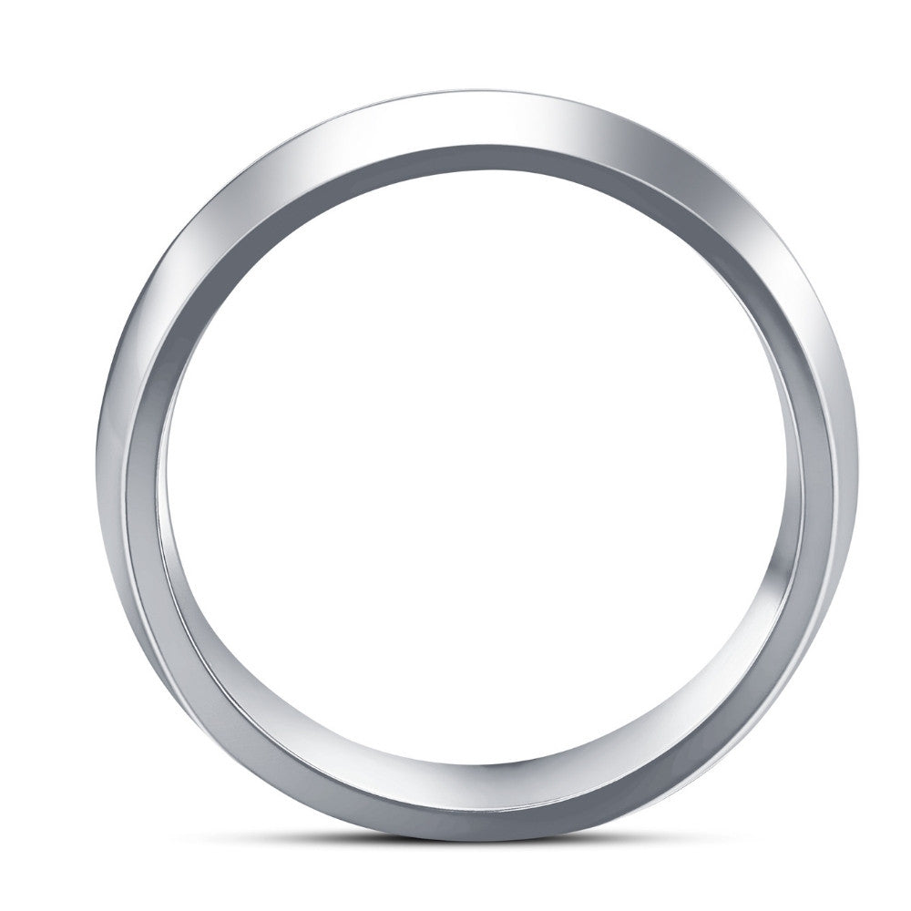 Men's Polished Tungsten 6mm Dome Comfort Fit Ring Wedding Band