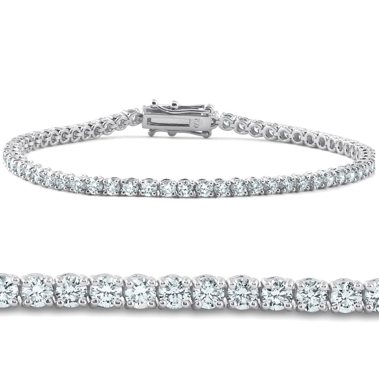 5Ct Diamond Tennis Bracelet 14k Gold Lab Grown 7"