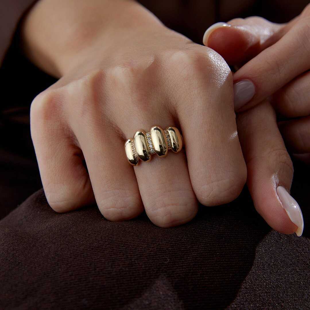 Croissant Ring 14k Gold