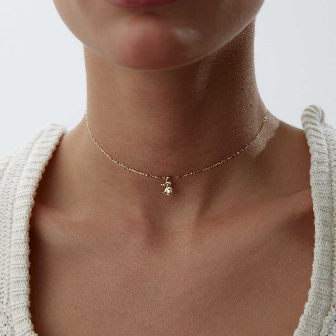 14k Gold Rabbit Necklace