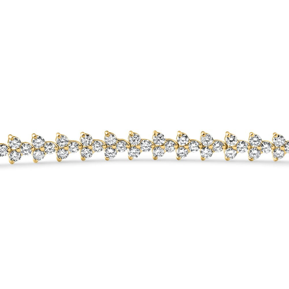 4.25Ct Diamond Olivetta Tennis Bracelet 14k Gold Lab Grown 7"