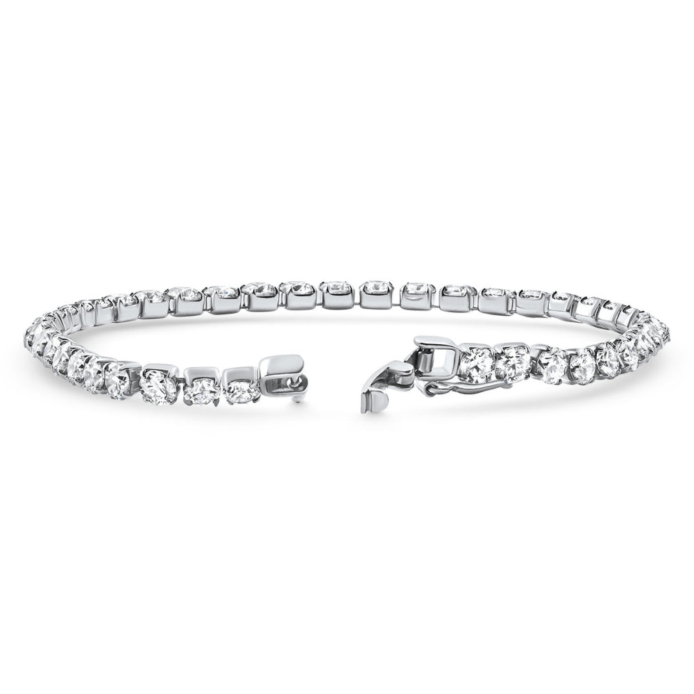 Platinum 6Ct Diamond Tennis Bracelet 7" Lab Grown