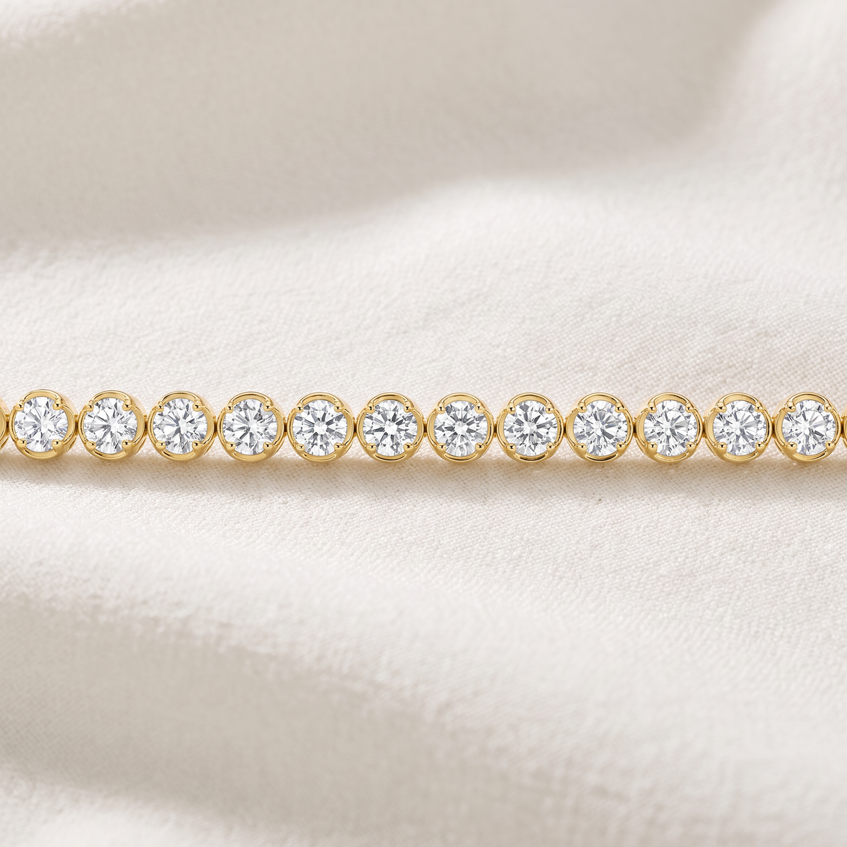 8.80Ct Diamond Angelica Tennis Bracelet Gold 7" Lab Grown