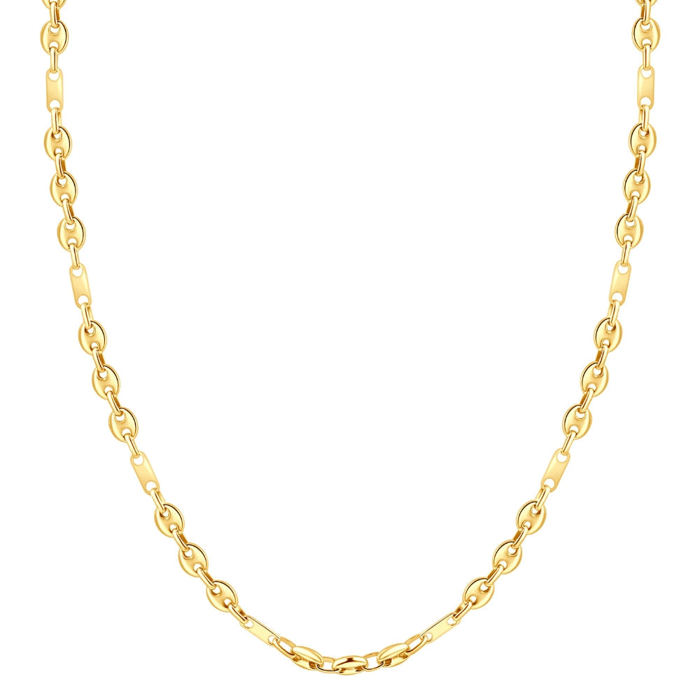14k Yellow Gold Women's 22" Marine Chain Necklace 14.2 Grams 5.5mm Thick