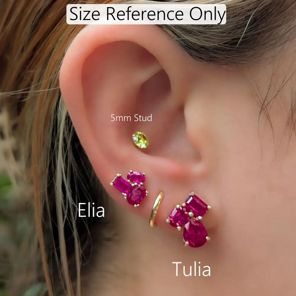 The Tulia - Emerald Cluster Studs