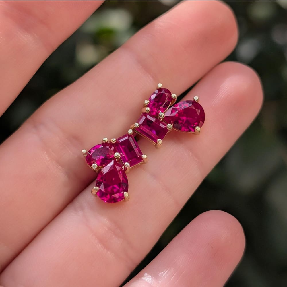 The Tulia - Ruby Cluster Studs