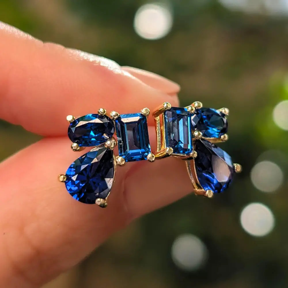 The Tulia - Sapphire Cluster Studs