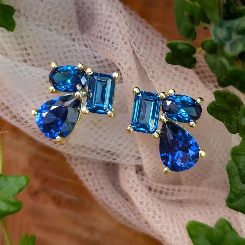 The Tulia - Sapphire Cluster Studs