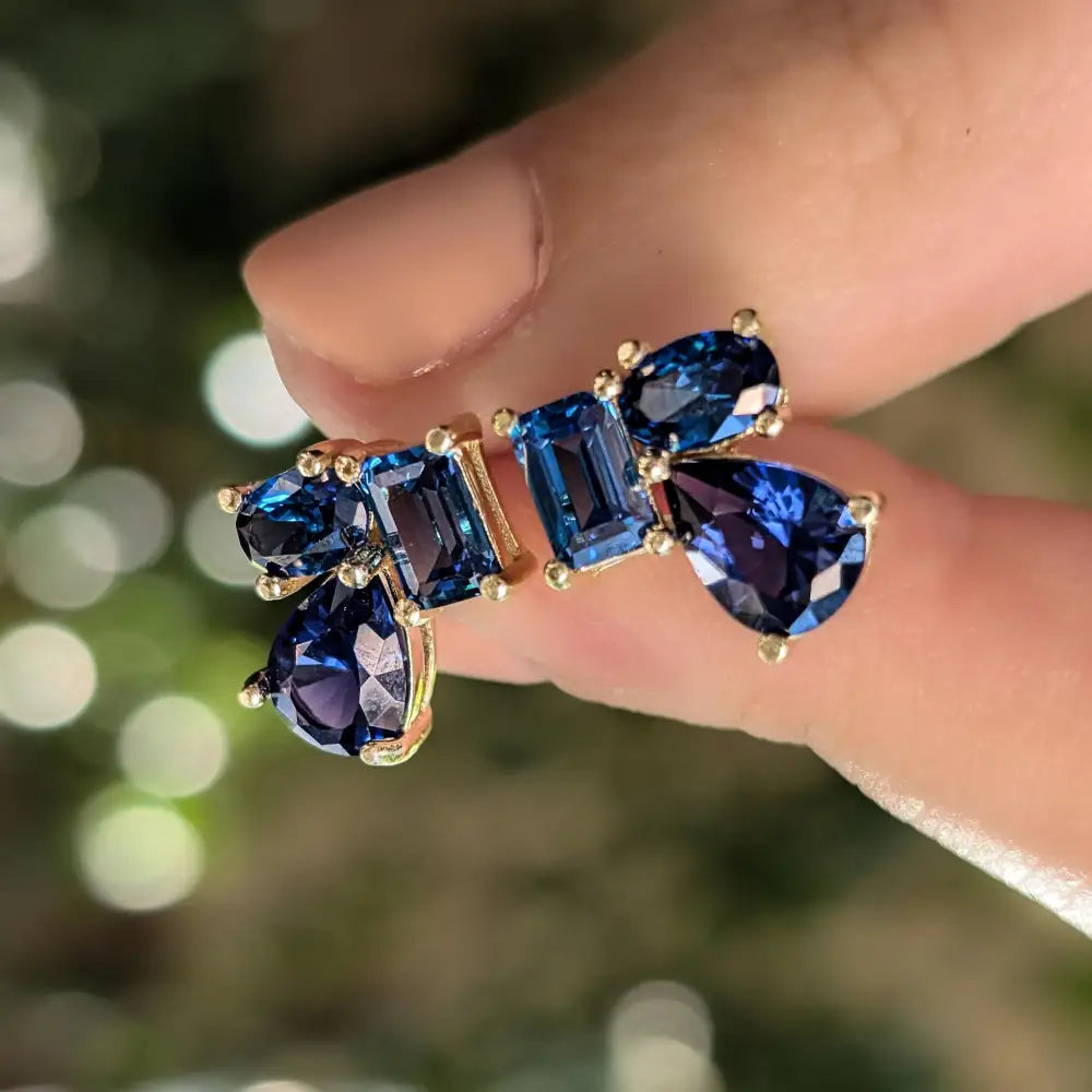 The Tulia - Sapphire Cluster Studs
