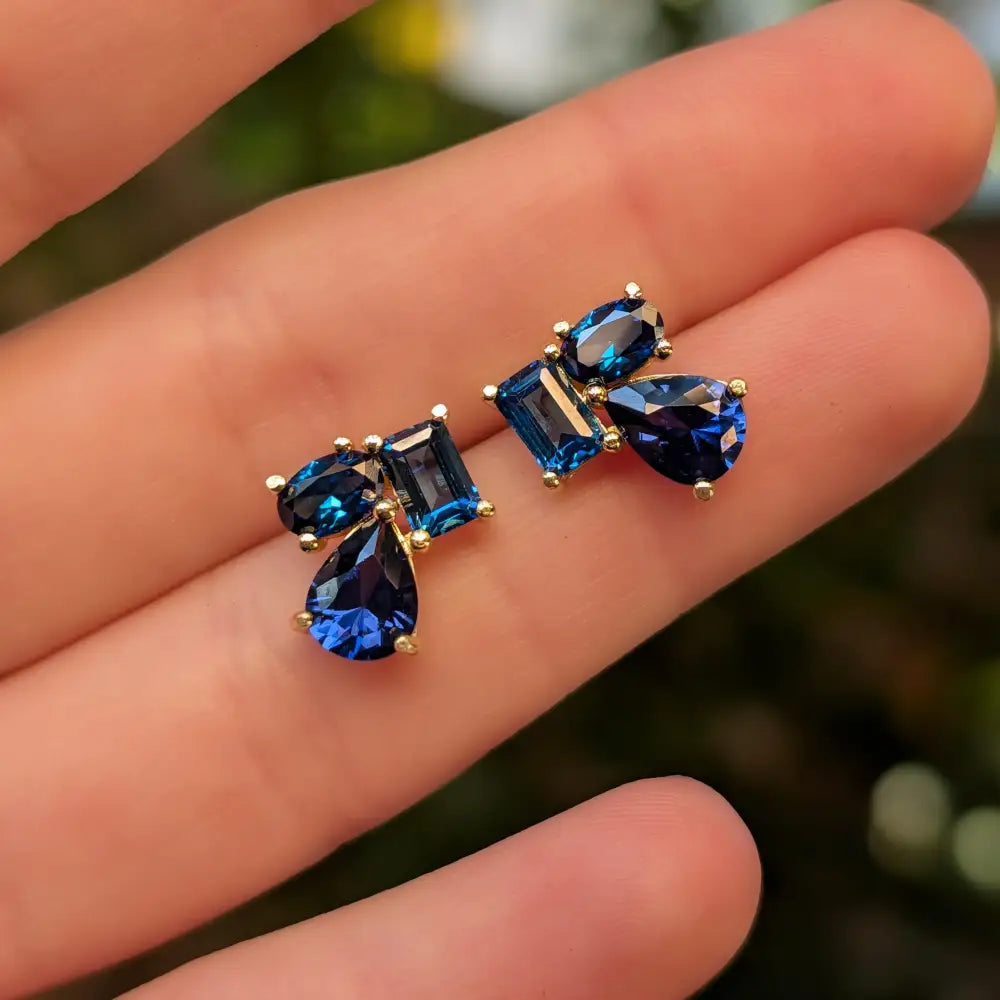 The Tulia - Sapphire Cluster Studs