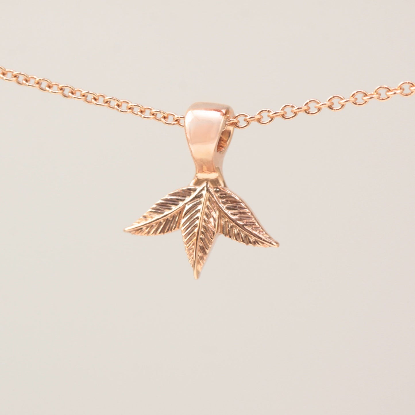 Gold Three Leaf Pendant