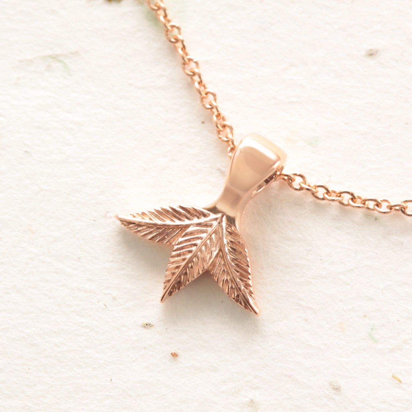 Gold Three Leaf Pendant