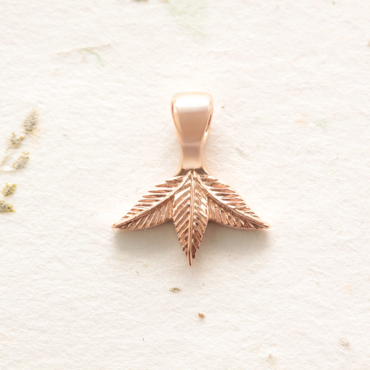 Gold Three Leaf Pendant