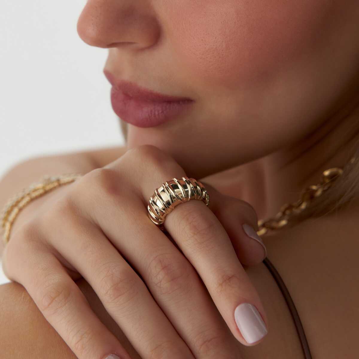 14k Gold Croissant Ring