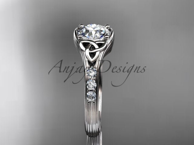 Celtic Knot Engagement Ring Trinity Knot Diamond Wedding Ring IGI Certified