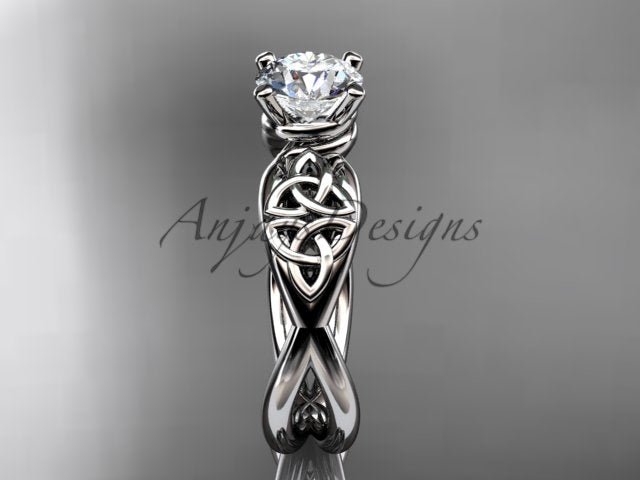 Celtic Engagement Ring Trinity Knot Ring Lab Grown Round Diamond Wedding Ring