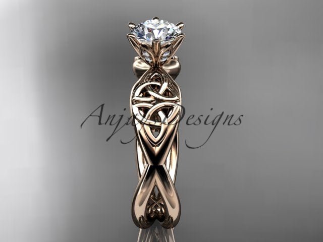 Celtic Diamond Engagement Ring 1 CT Lab Grown Diamond Triquetra Ring
