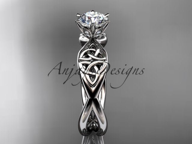 Celtic Diamond Engagement Ring 1 CT Lab Grown Diamond Triquetra Ring