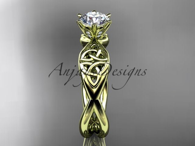 Celtic Diamond Engagement Ring 1 CT Lab Grown Diamond Triquetra Ring