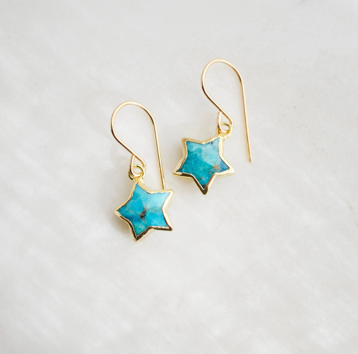 Star Earrings: Turquoise