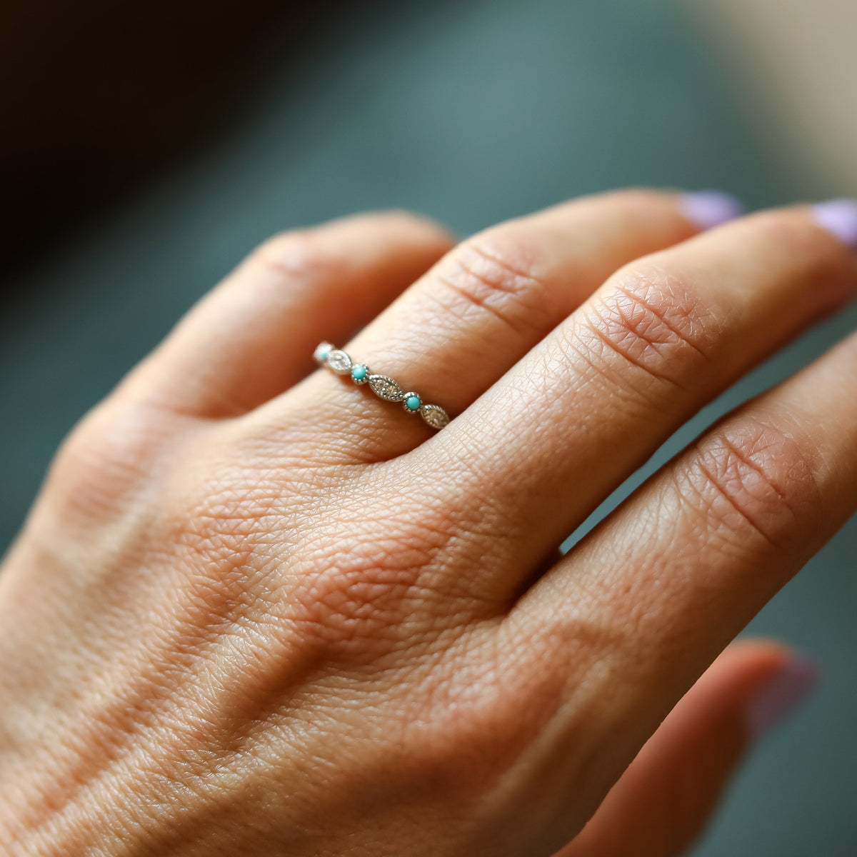 The Turquoise Vintage Stacking Band