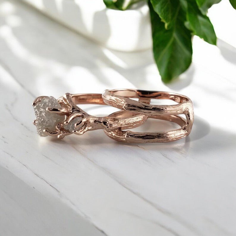 Twig and Branch Ring Guard in Solid Gold