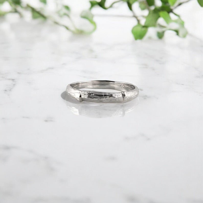 Twig Branch Wedding Band in Solid Gold