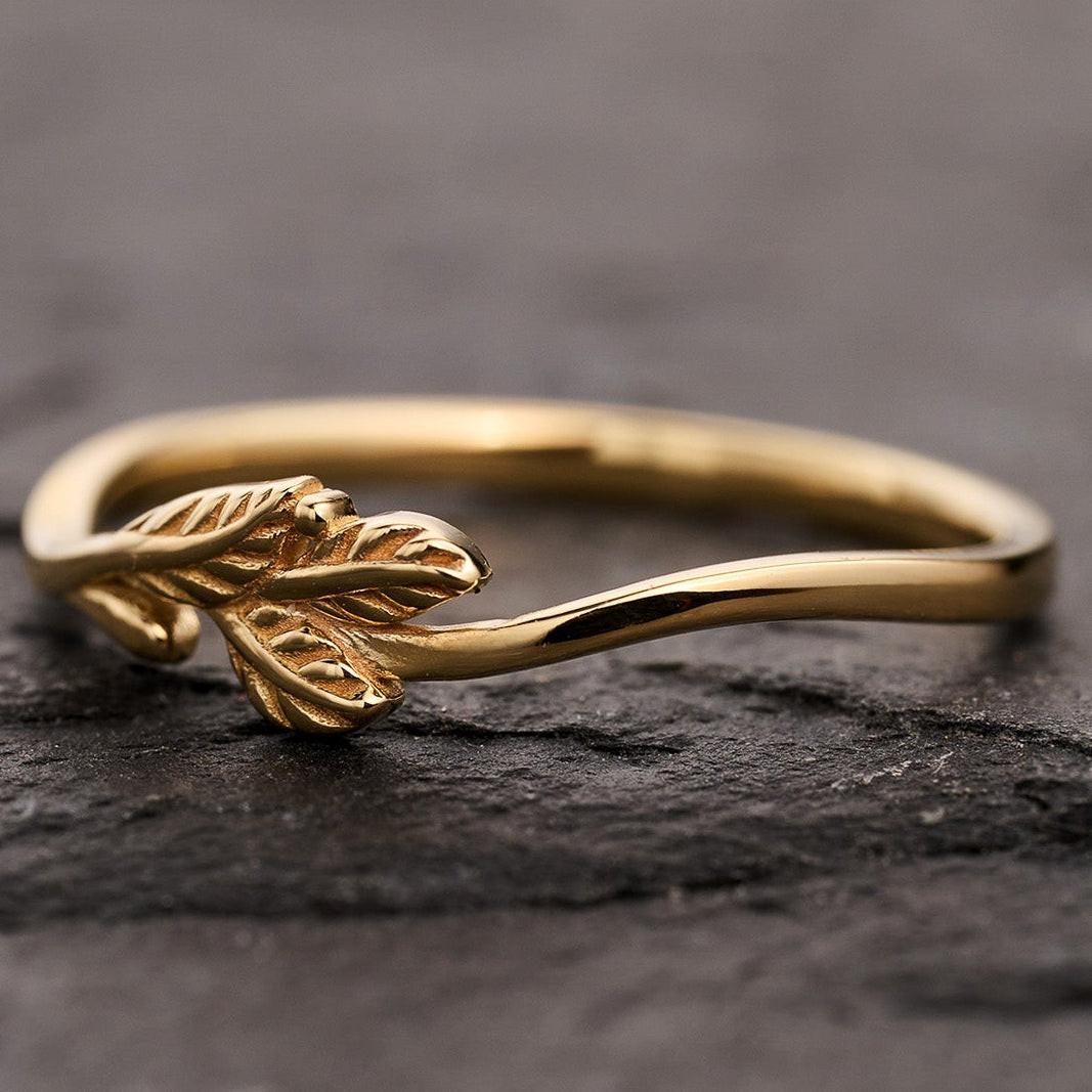 The Minimalist Pair – Classic & Leaf Designs in Polished Wedding Bands
