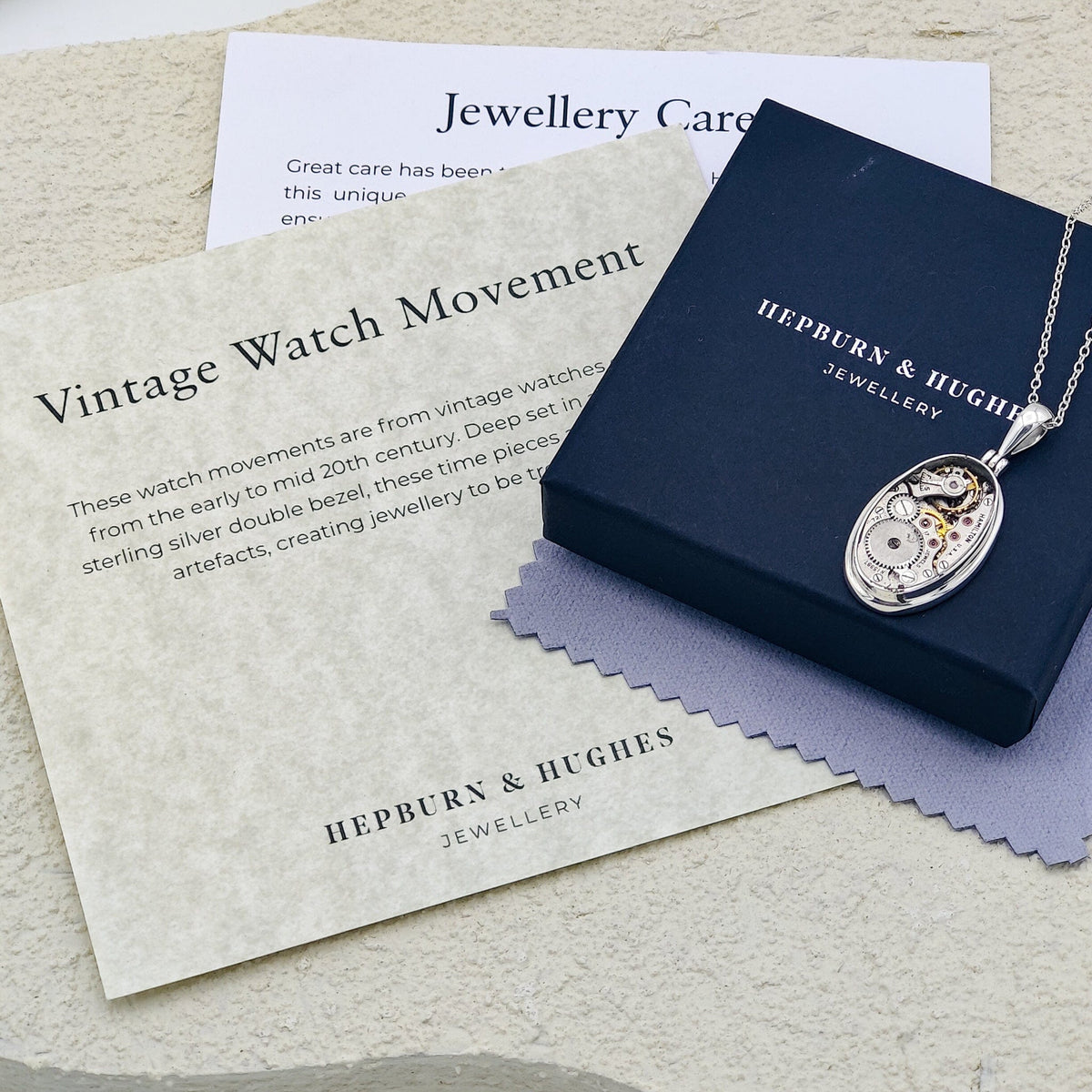 Vintage Watch Movement Pendant | Sterling Silver
