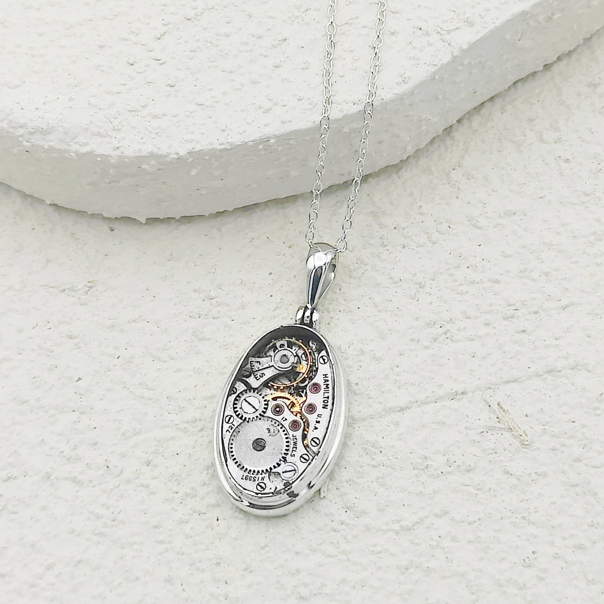 Vintage Watch Movement Pendant | Sterling Silver