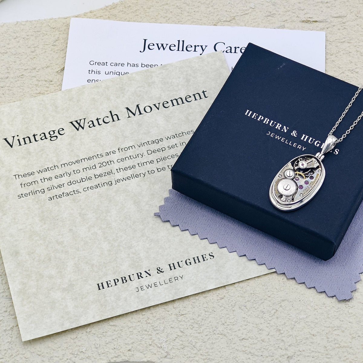Vintage Watch Movement Pendant | Sterling Silver