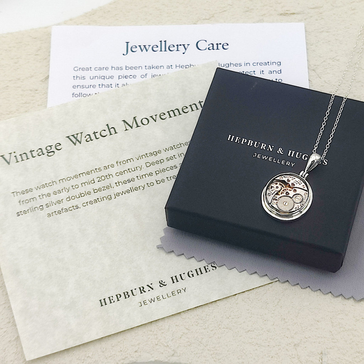 Vintage Watch Movement Pendant | Sterling Silver