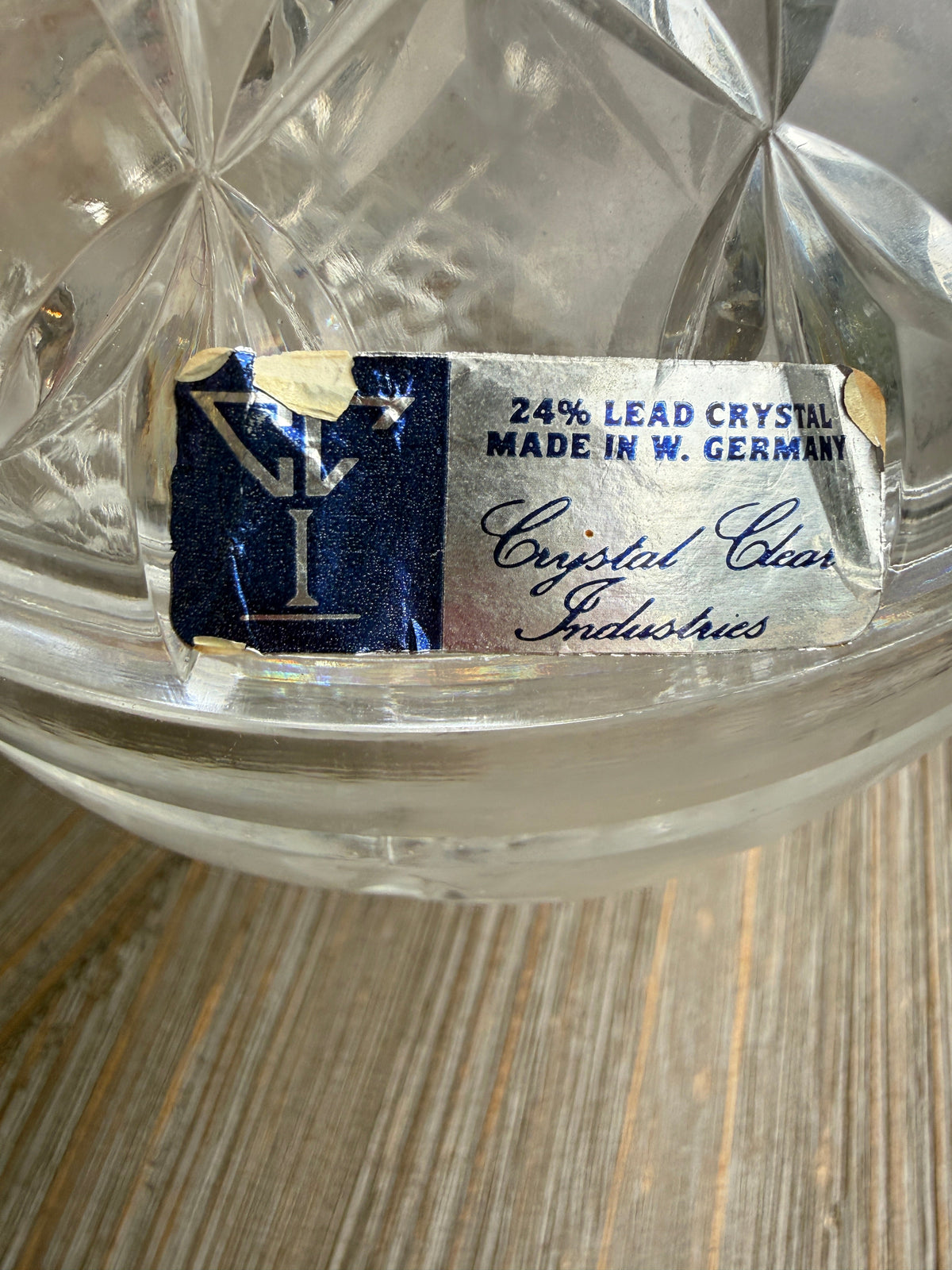 Vintage West German Lead Crystal Covered Candy Dish