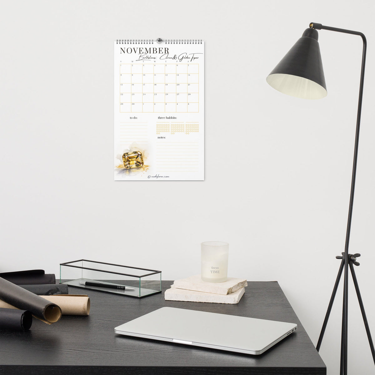 Birthstone Wall Calendar & Planner (2026)