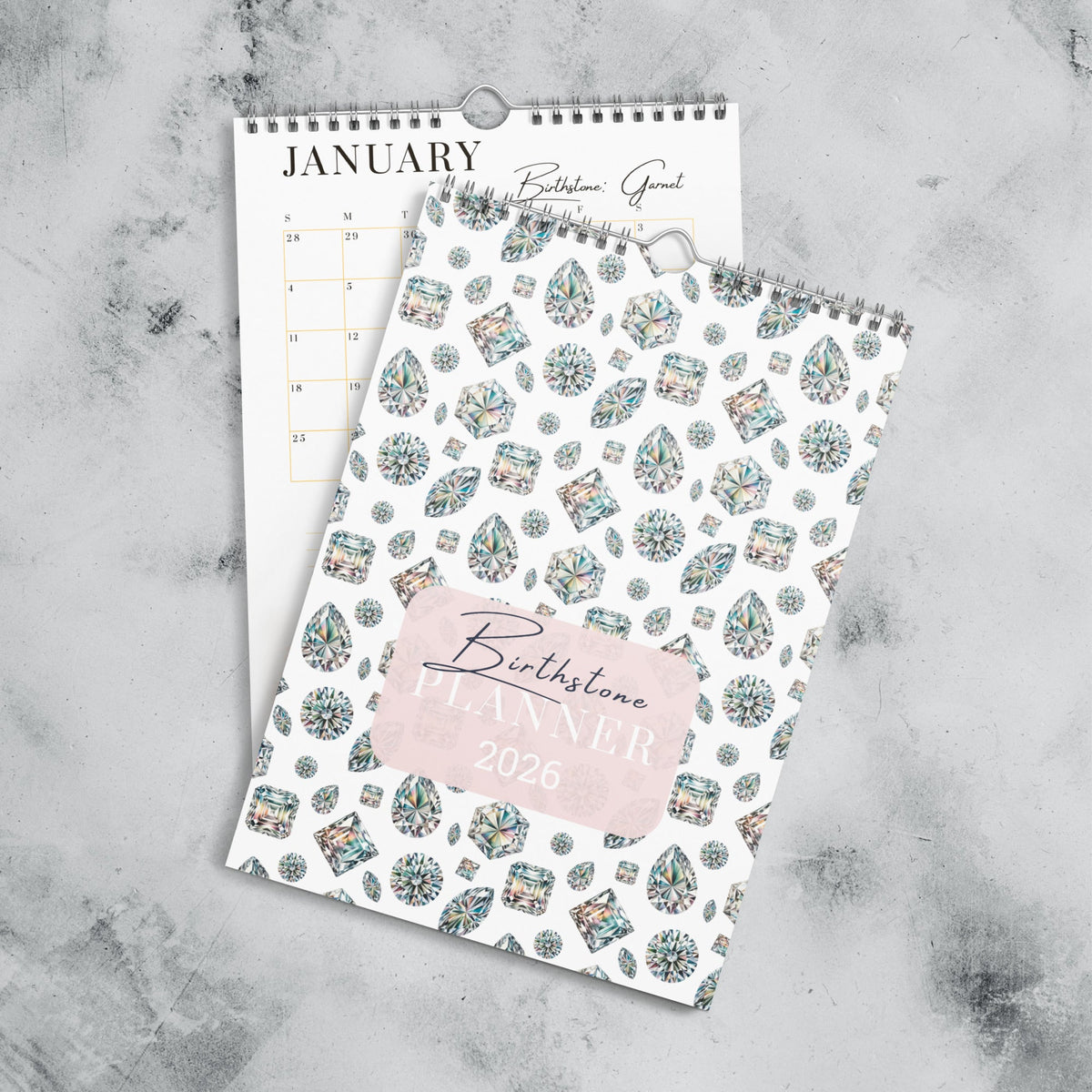 Birthstone Wall Calendar & Planner (2026)