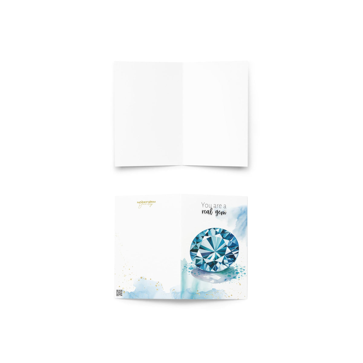 You are a real gem | Watercolor London Blue Topaz Greeting Card