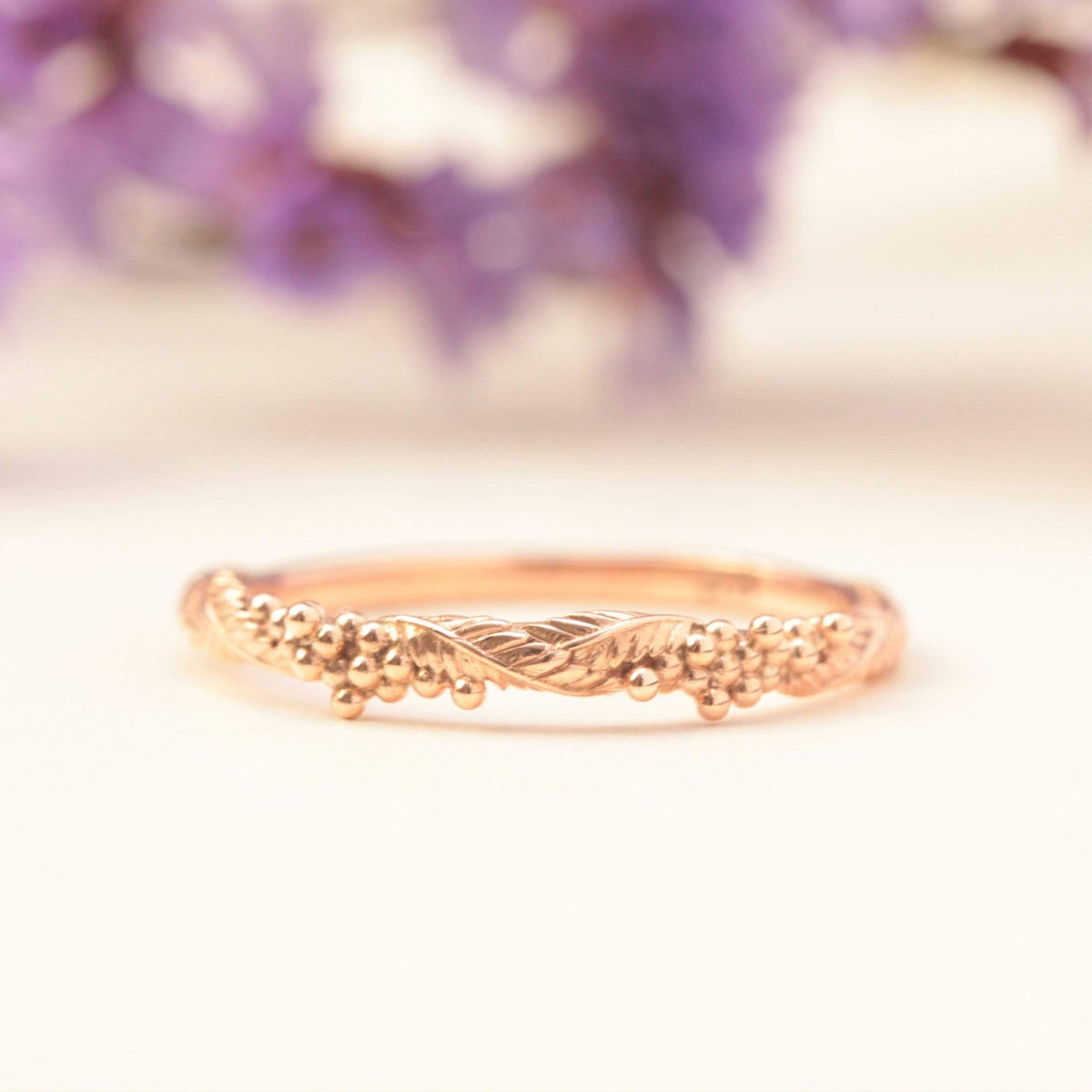 Wattle Leaf Wedding Ring