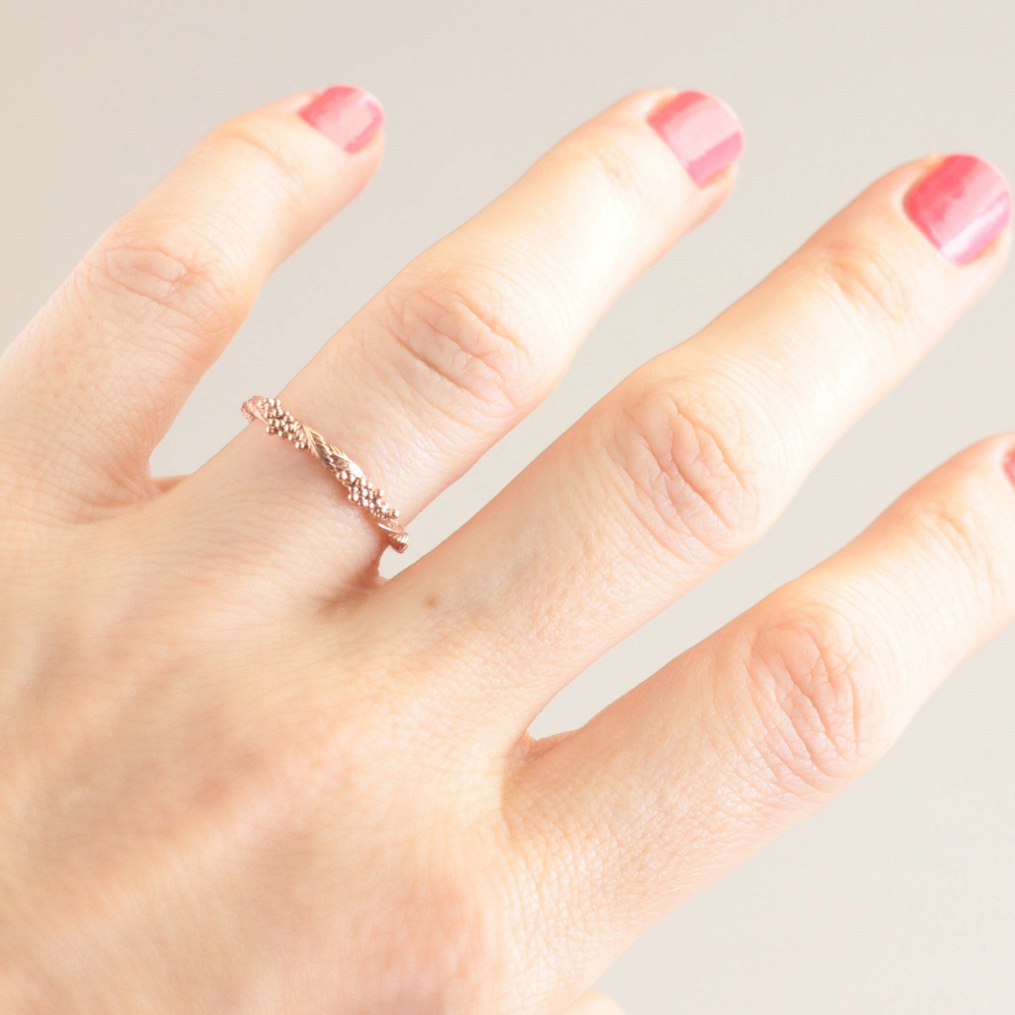 Wattle Leaf Wedding Ring
