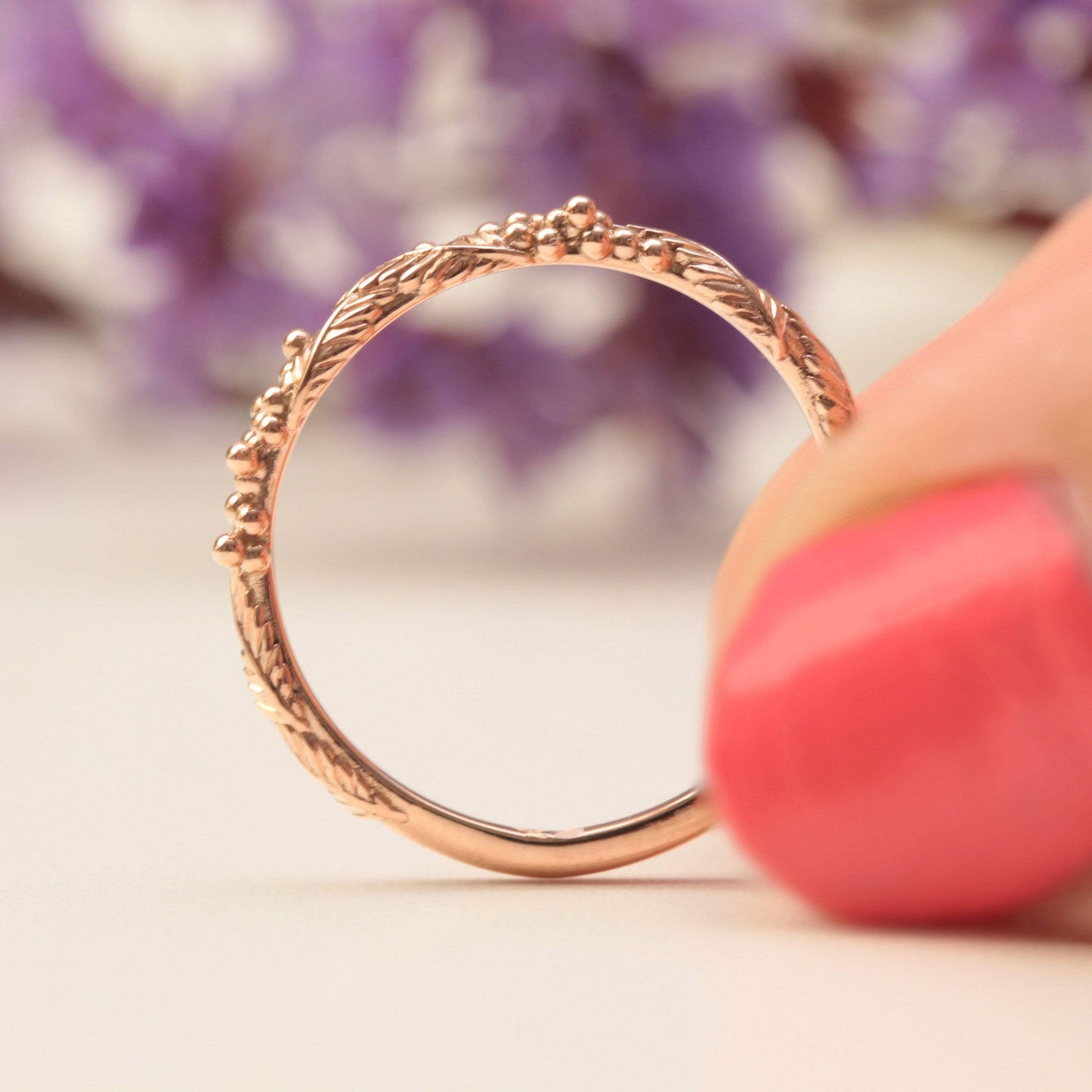 Wattle Leaf Wedding Ring